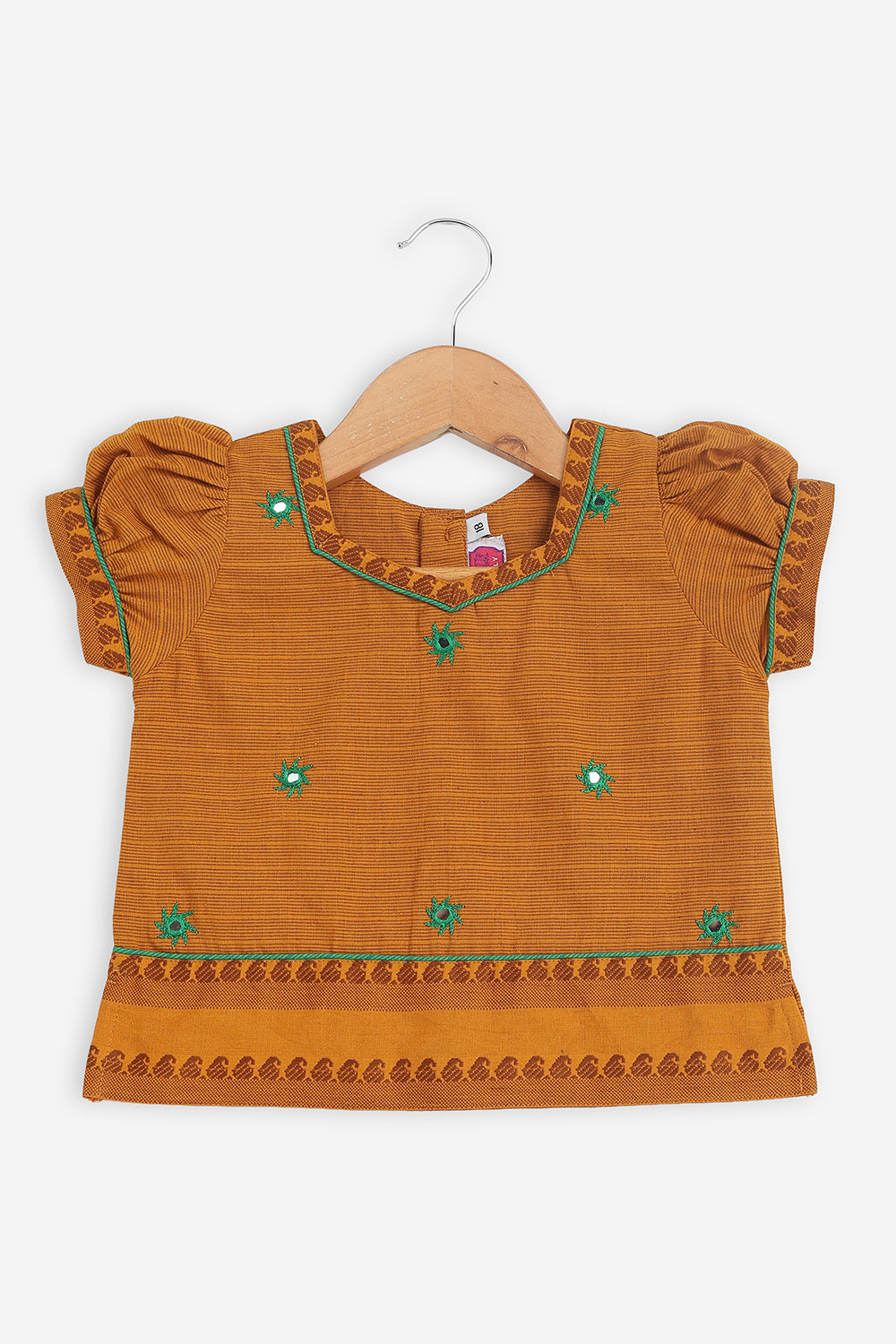Chittythali Girls Cotton Blend Pavadai Set with Kali Skirt | Traditional Ethnic Wear & Festive Wear for Girls - PS88