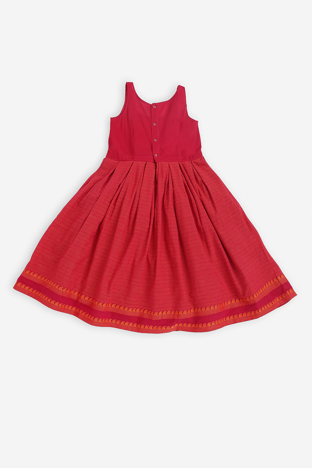 Chittythali Girls Cotton Blend Pavadai Set with Kali Skirt | Traditional Ethnic Wear & Festive Wear for Girls - PS88