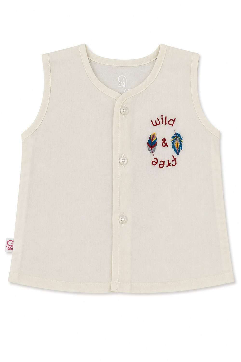Oh Baby 100% Pure Cotton Everyday Comfort Baby Vest – Soft Breathable Infant Innerwear for Newborn Boys & Girls - Solid - PV01