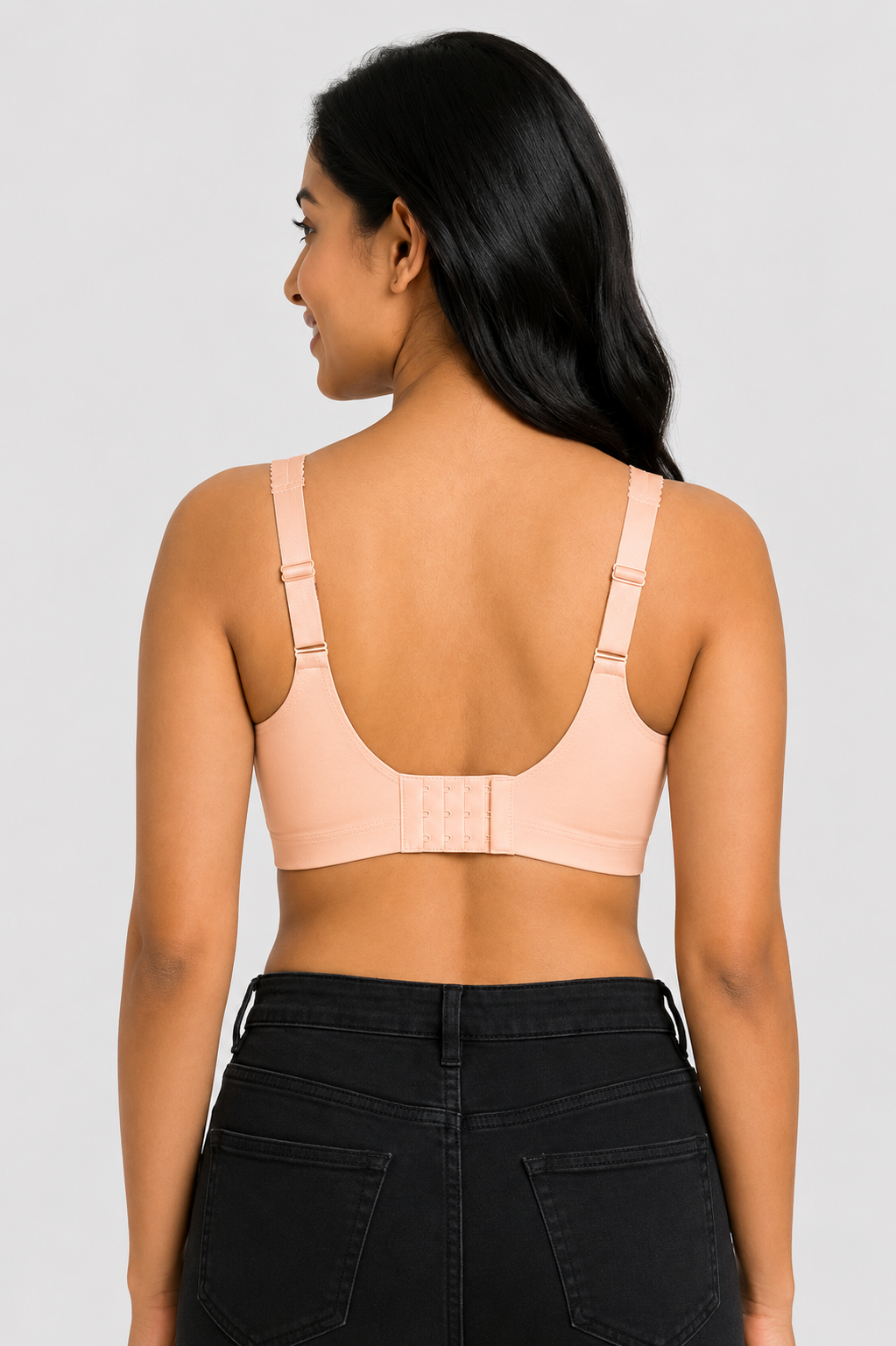 Women's Seamless Padded Full Coverage Plus Size Bra | Non-Wired Modal Bra with Broad Straps | Soft Everyday T-Shirt Bra for Women - 9330