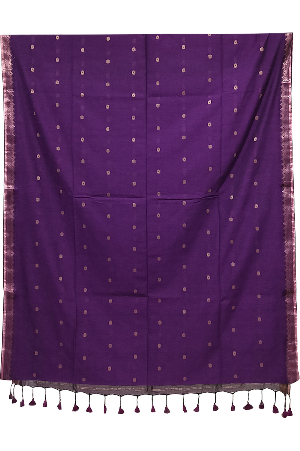 Naidu Hall Women's Purple Bengal Cotton Blend Jacquard Saree with Blouse | Lightweight Ethnic Wear Saree - R551