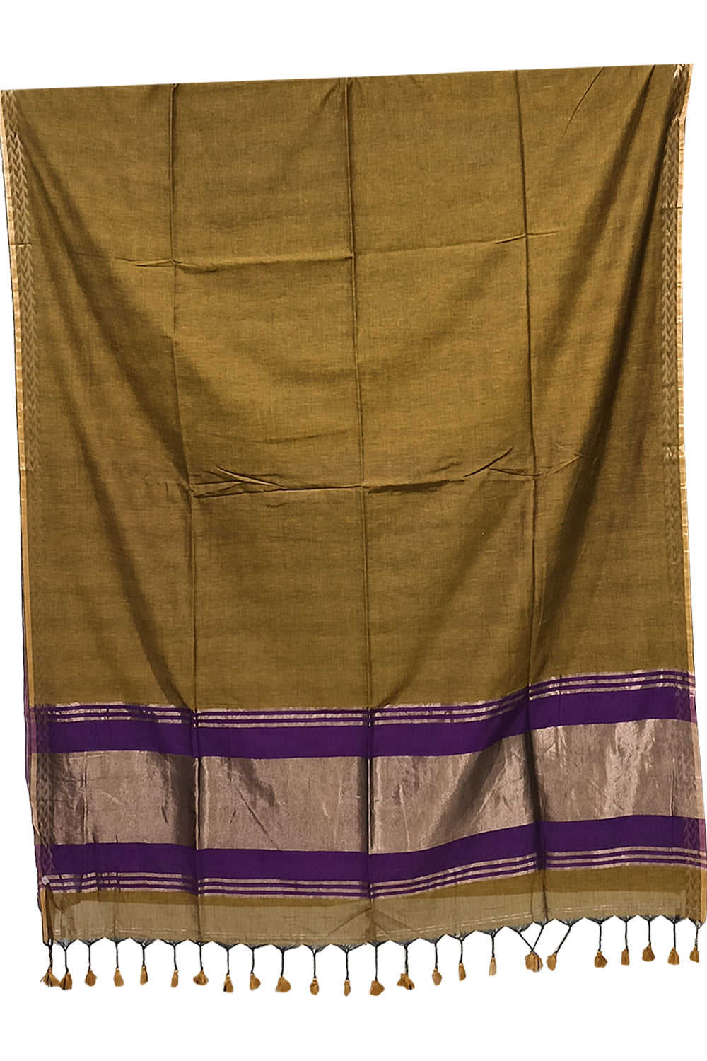 Naidu Hall Women's Mustard Bengal Cotton Blend Jacquard Saree with Blouse | Lightweight Ethnic Wear Saree - R558