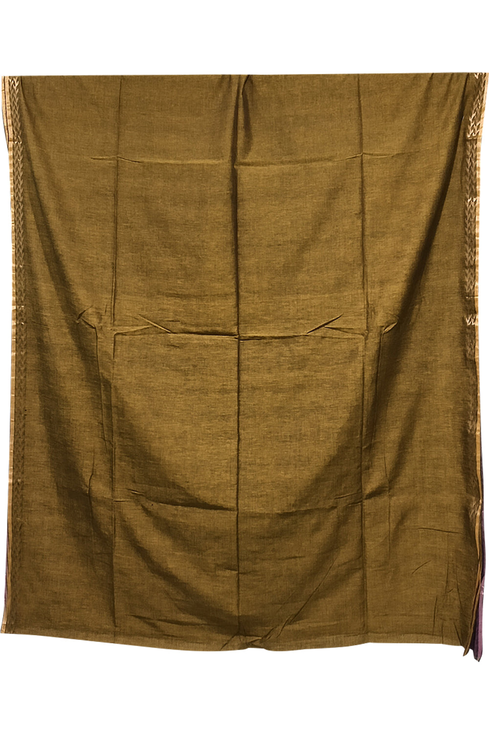 Naidu Hall Women's Mustard Bengal Cotton Blend Jacquard Saree with Blouse | Lightweight Ethnic Wear Saree - R558