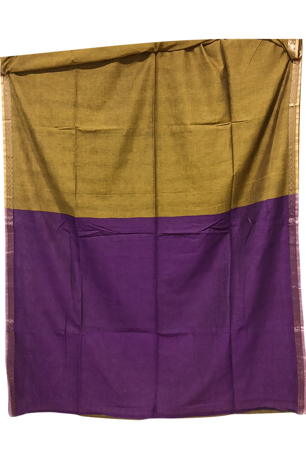 Naidu Hall Women's Mustard Bengal Cotton Blend Jacquard Saree with Blouse | Lightweight Ethnic Wear Saree - R558
