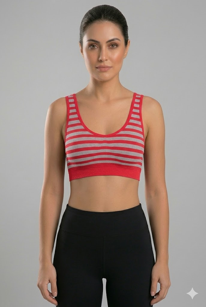 Seamless Modal Sports Bra for Teen Girls & Women – Non Wired Non Padded Beginner Training Bra | Sweat Absorbent Everyday Comfort Bra - S001