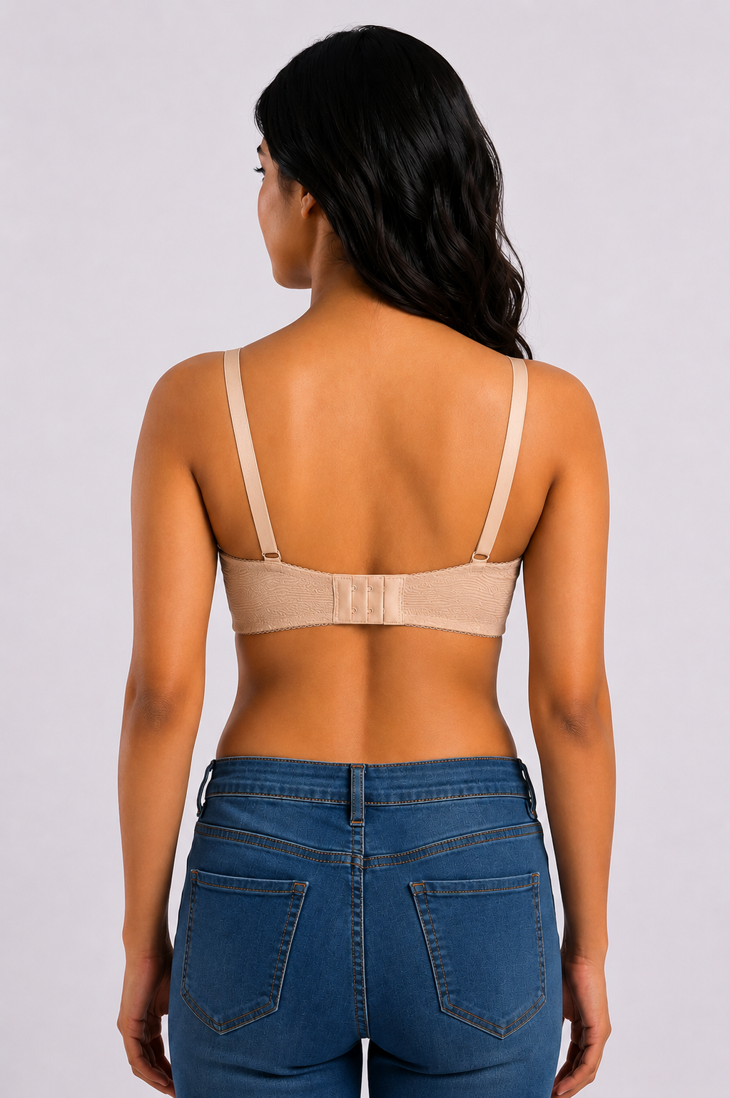 Women's Heavy Push-Up Shimmer Bra | Underwired Seamless Padded Bra for Women | Low Coverage Cotton Blend Fashion Bra - 828