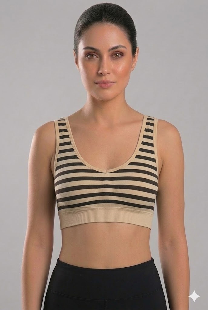 Seamless Modal Sports Bra for Teen Girls & Women – Non Wired Non Padded Beginner Training Bra | Sweat Absorbent Everyday Comfort Bra - S001