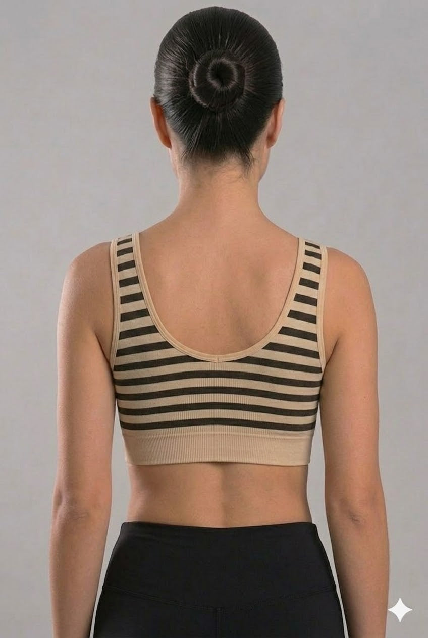 Seamless Modal Sports Bra for Teen Girls & Women – Non Wired Non Padded Beginner Training Bra | Sweat Absorbent Everyday Comfort Bra - S001