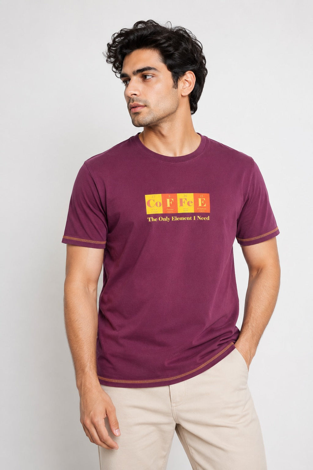 Enhance Men's Premium Cotton Coffee Graphic T-Shirt | Crew Neck Half Sleeve Printed Graphic Tee | Regular Fit Casual Everyday Wear - TG18