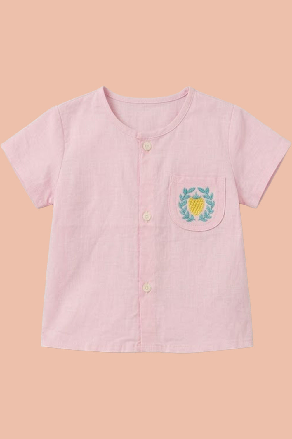 Oh Baby 100% Pure Cotton Everyday Comfort Baby Vest – Soft Breathable Infant Innerwear for Newborn Boys & Girls - Pink - VS01