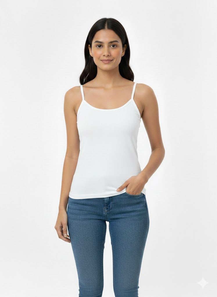 Seamless Cotton Blend Slip for Women & Teen Girls – Non Wired Non Padded Inner Slip | Sweat Absorbent Lightweight Layering Slip Dress - 54LA