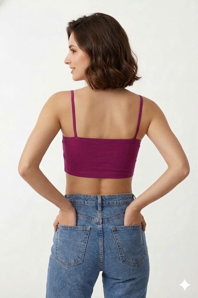 Women’s Padded Sport Bra | Medium Coverage, Spaghetti-Strap Comfort – Pull-On Style - 8881