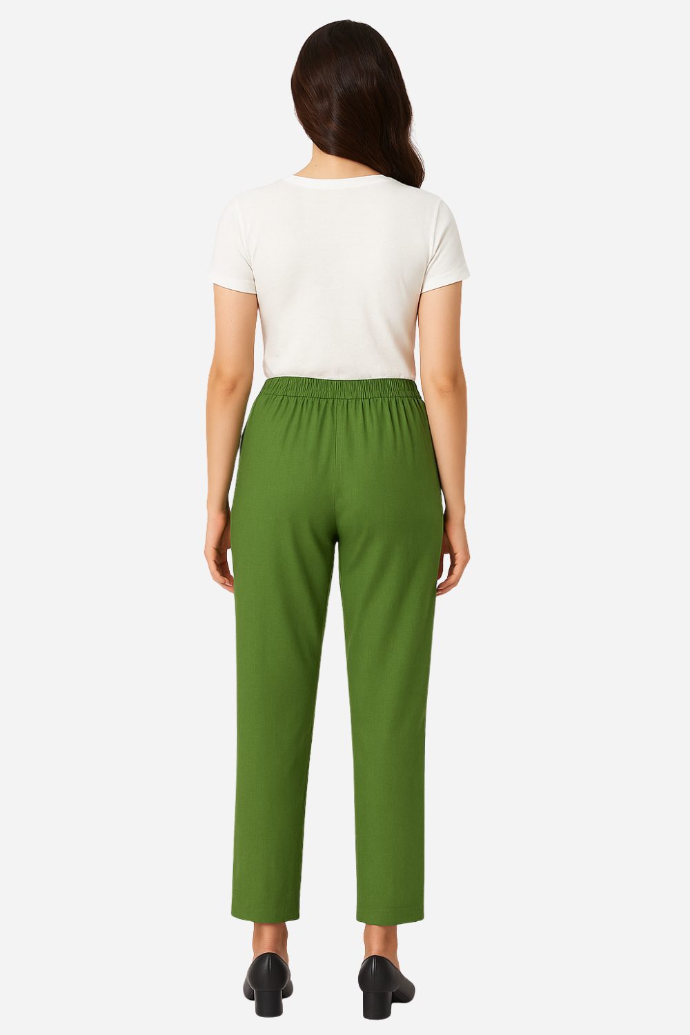 Women’s Straight Lycra Plain Pants | Stretchable Western Wear Trouser - LCPT