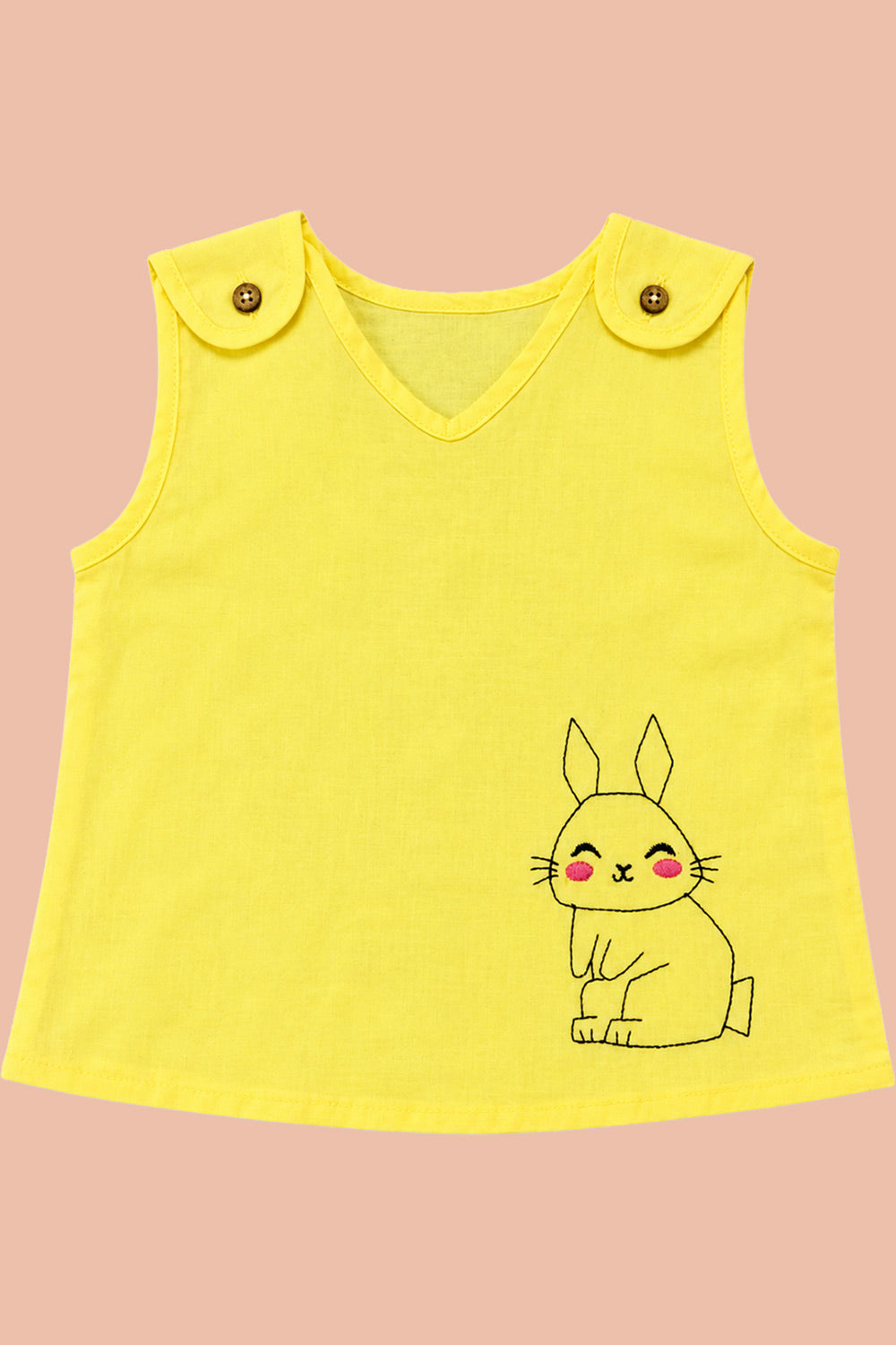 Oh Baby 100% Pure Cotton Everyday Comfort Baby Vest – Soft Breathable Infant Innerwear for Newborn Boys & Girls - Yellow - VS10