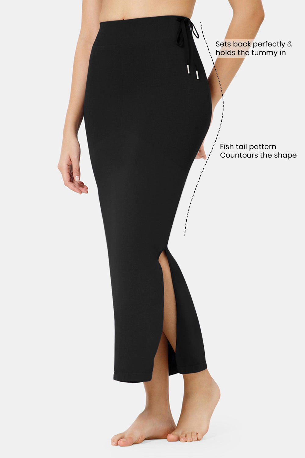 Saree Tummy Control Shapewear, Saree Waist Skirt, Black Saree Slimming  Shapewear