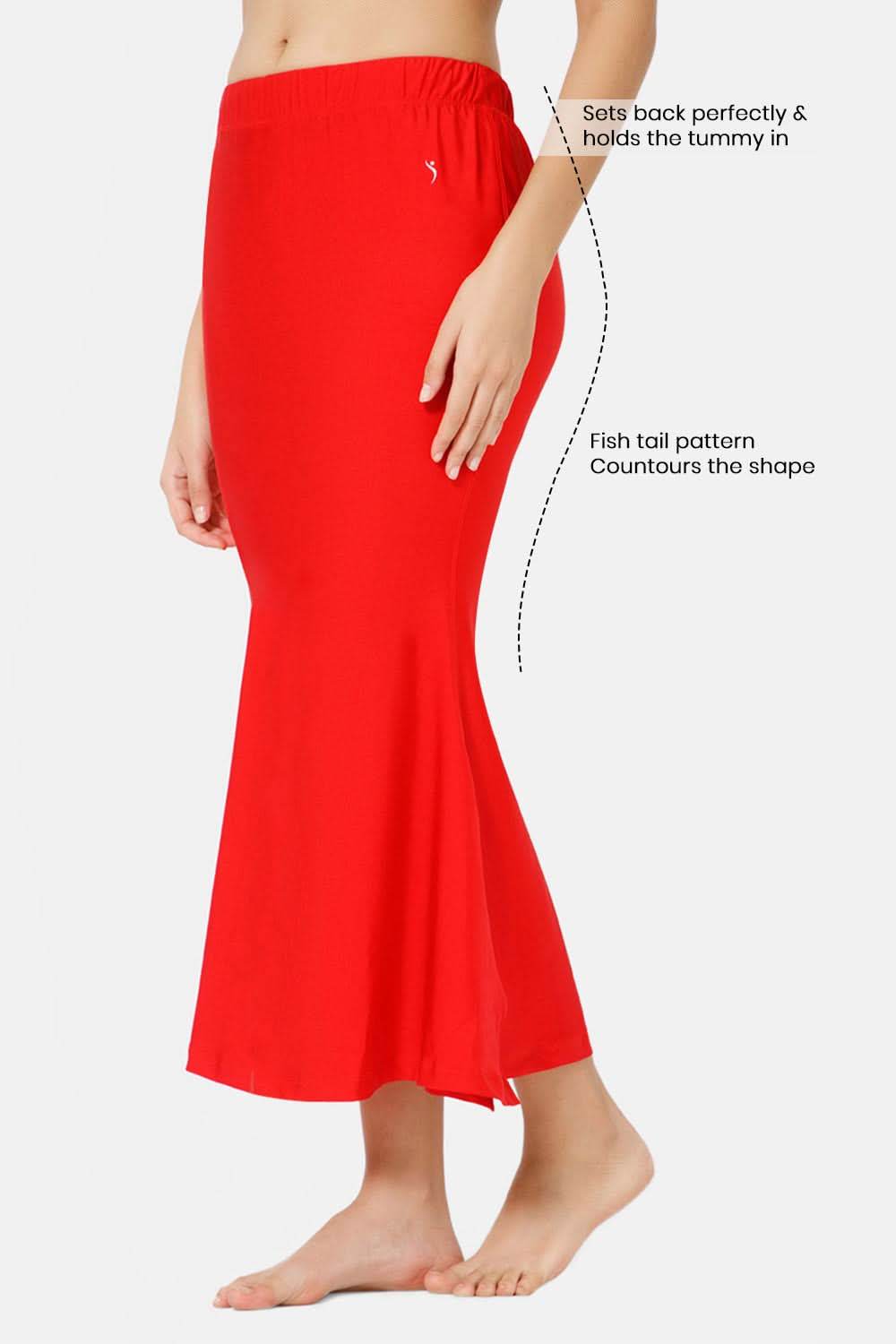 Intimacy Seamless Sweat Absorbent Mermaid Saree Shimmer Shapewear - Red - SW03 - Naidu Hall Family Store