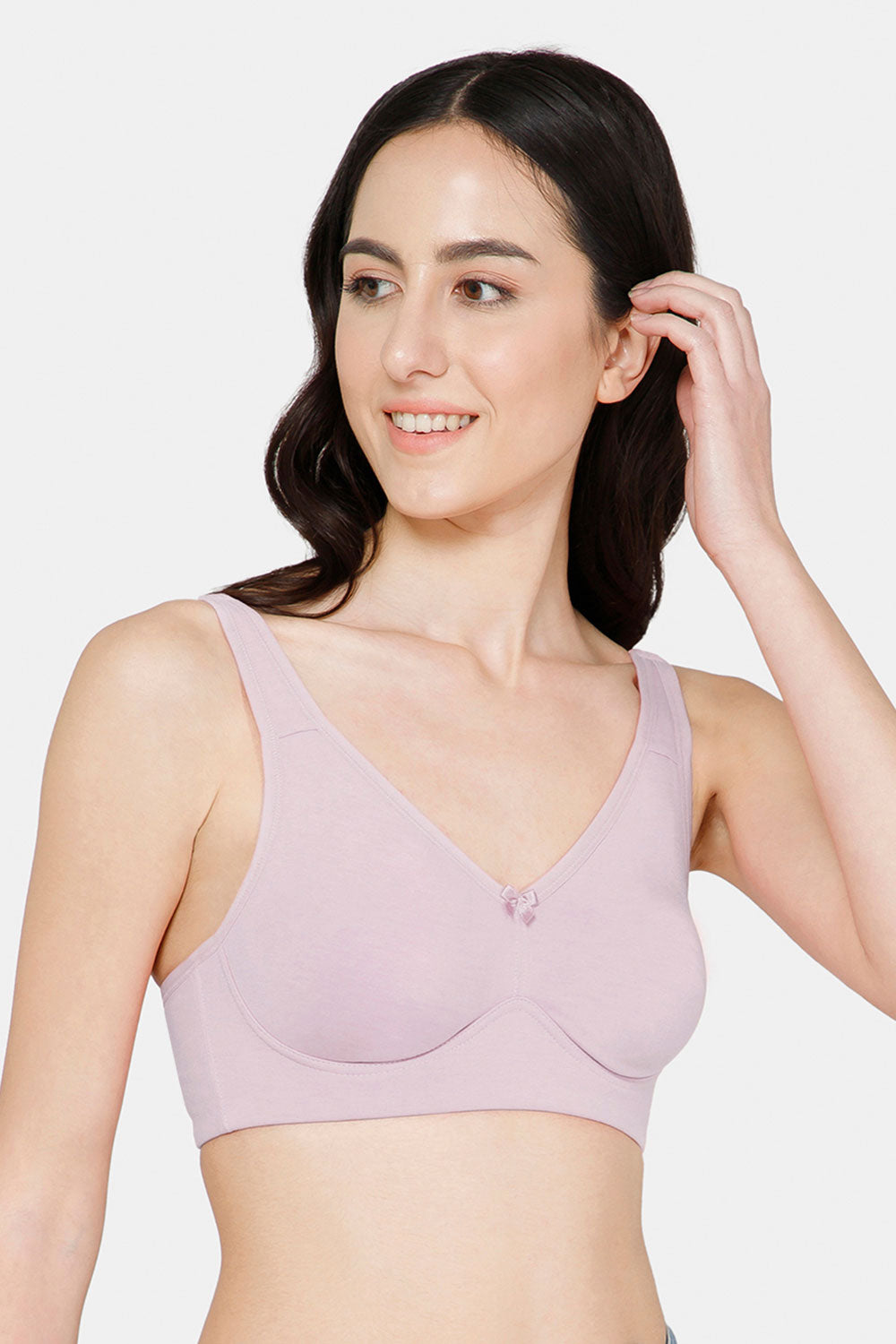 High Coverage Non-Wired Non-Padded Back Closure Intimacy T-Shirt Bra  - Pastel Shades - DEFT