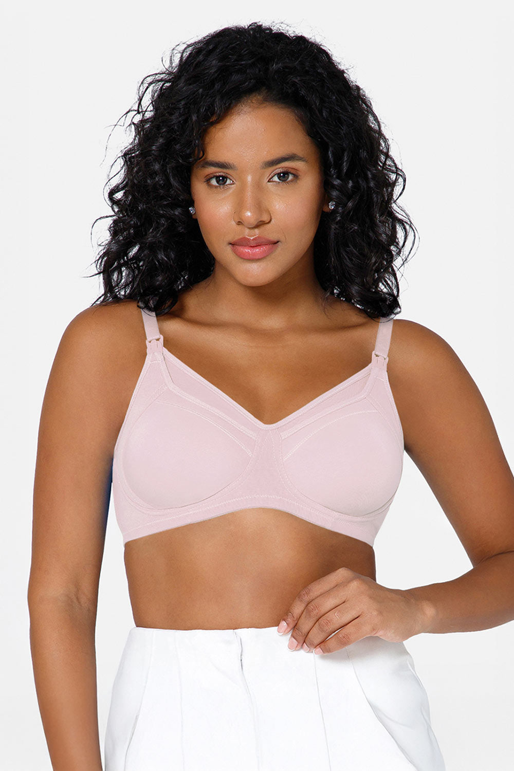 High Coverage Intimacy Nursing Bra - Maternity Bra - Feeding Bra - Lavender - FB07