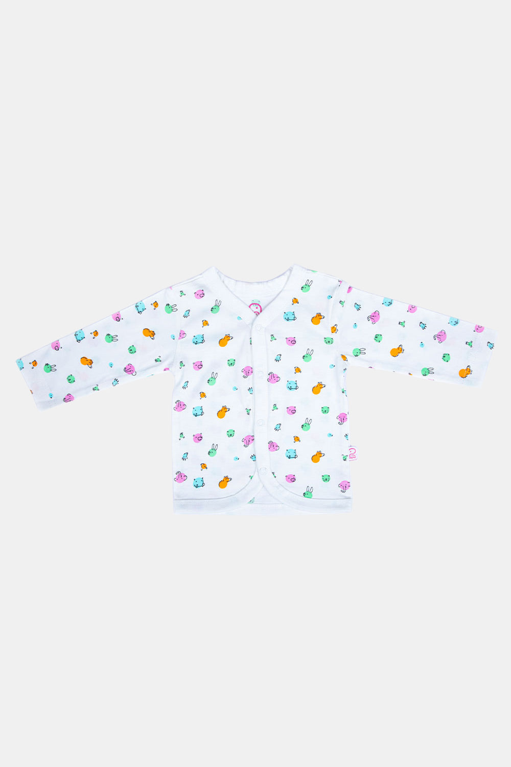 Oh Baby Bubble Print V- Neck Full Sleeve - FS01 Size   0m-3m Color Off White