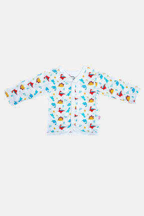 Oh Baby Dino Print V- Neck Full Sleeve - FS01