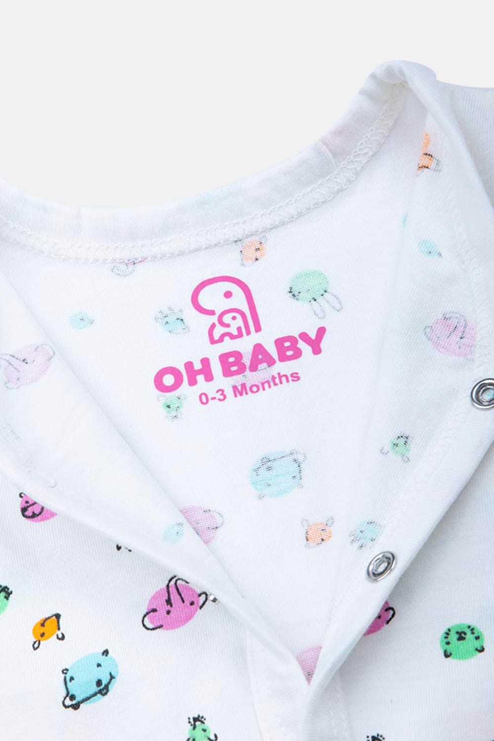 Oh Baby Bubble Print V- Neck Sleeveless - SL01 Size   0m-3m Color Off White