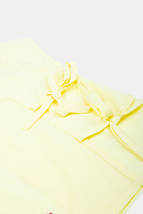 Oh Baby Follow Your Dreams Front Side Knot Vest Frill Sleeve - KV01 Size   0m-3m Color Lemon Yellow