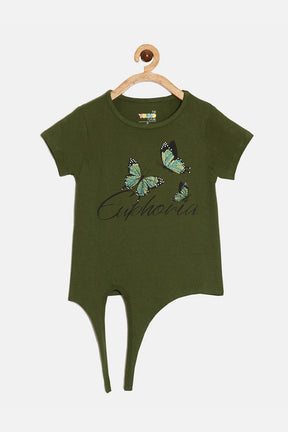 The Young Future Girls T-shirt - Olive Green - SG14