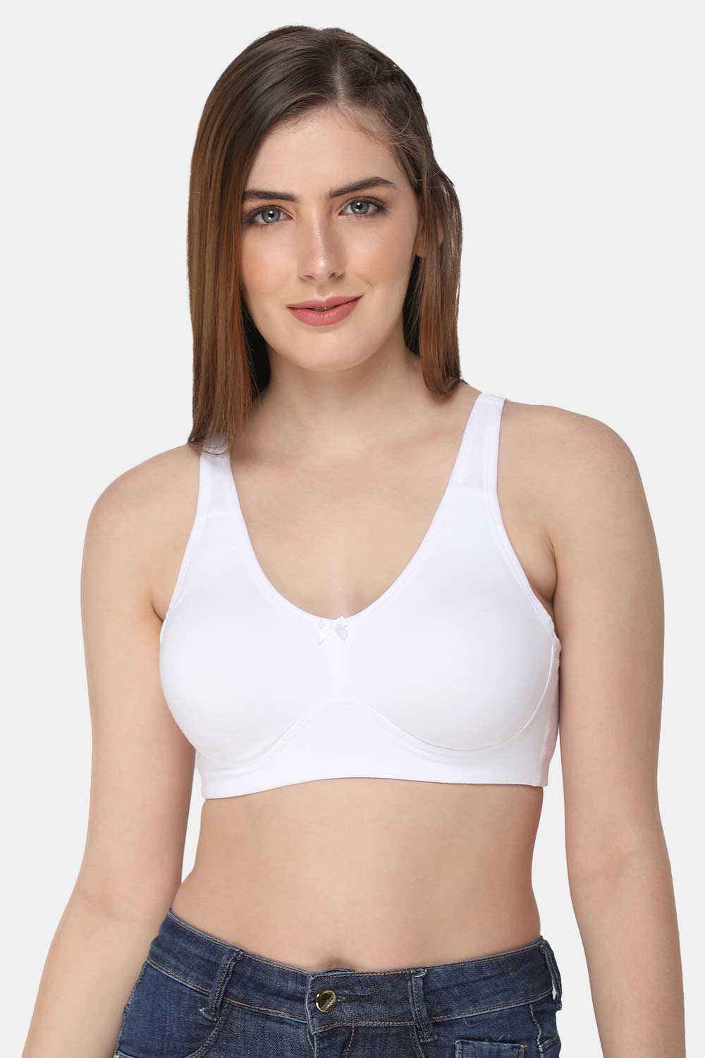 Intimacy Non-Padded Non-Wired Back Closure T-Shirt Bra - White