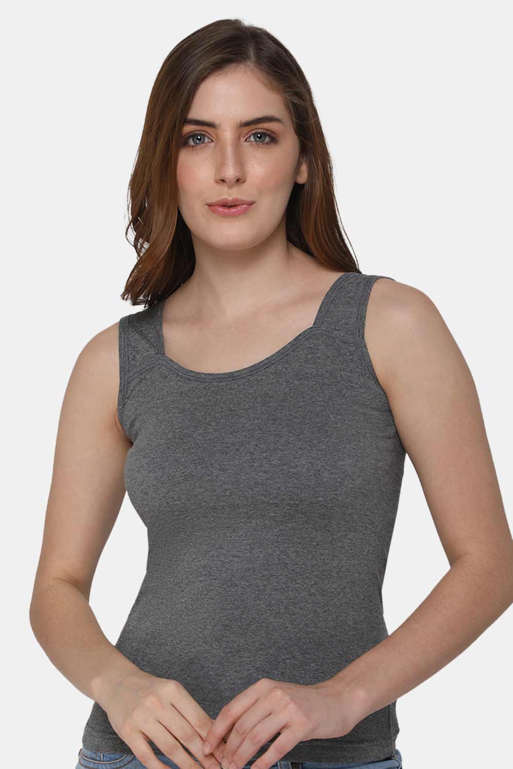 Buy online Women's Tank Top Round Neck Top from western wear for