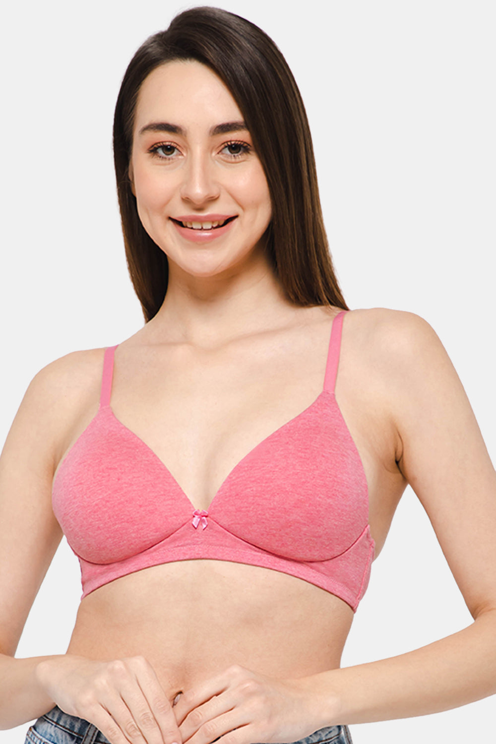 Intimacy Low Coverage Non - Wired Everyday T-shirt Padded Bra - Pink
