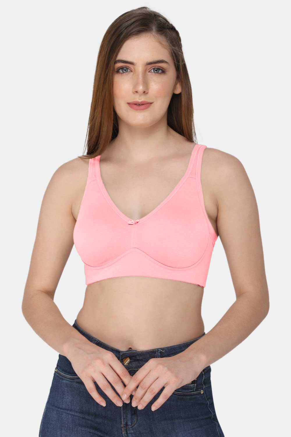 Intimacy Non-Wired Non-Padded Back Closure T-Shirt Bra- Light Pink