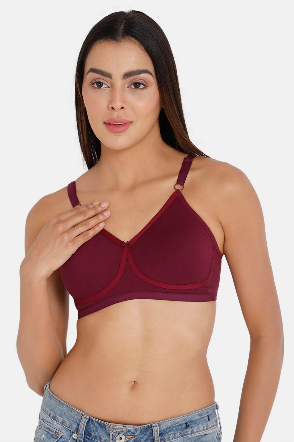 Buy NAIDU HALL Medium Coverage Pure Cotton Bra With All Day