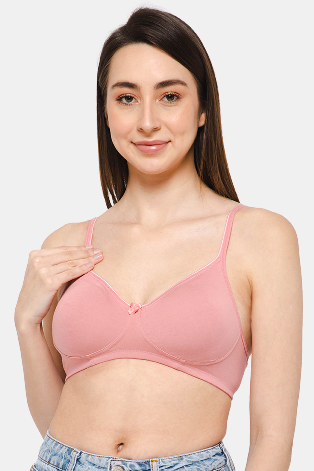 Intimacy Non-Wired Non-Padded T-shirt Saree Bra-Light Pink
