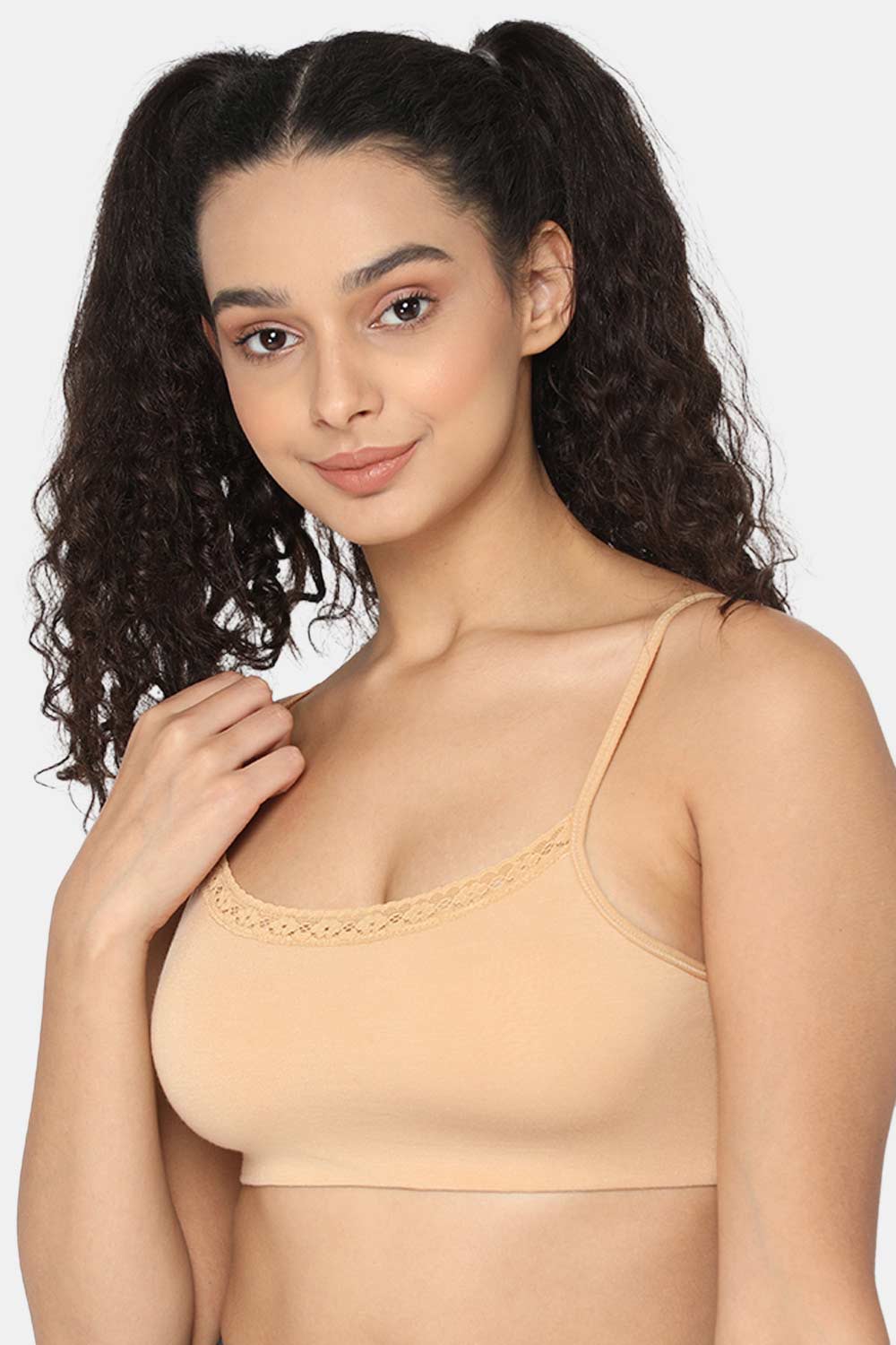 High Coverage Non-Wired Slip On Intimacy Teenager Bra -Skin