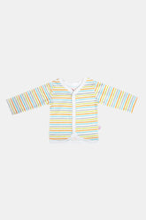 Oh Baby Scribbles Print V- Neck Full Sleeve - FS01 Size   0m-3m Color Off White