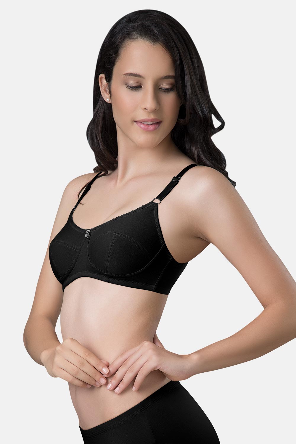 Printed Padded Ladies Black Satin Bra, For Daily Wear, Size: 28 at Rs  70/piece in New Delhi