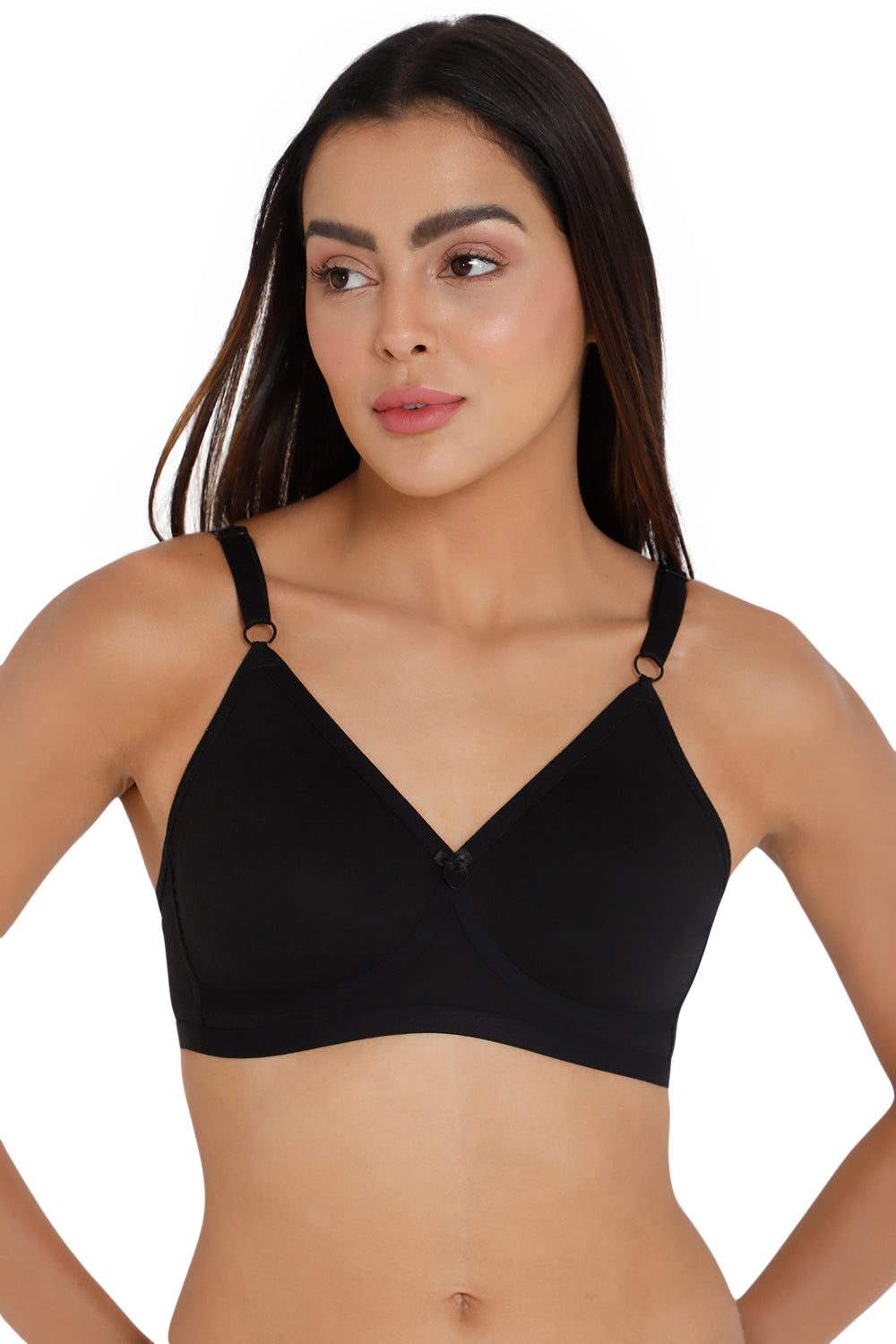 Naidu Hall High Coverage Non-Wired T-Shirt Bra- Black