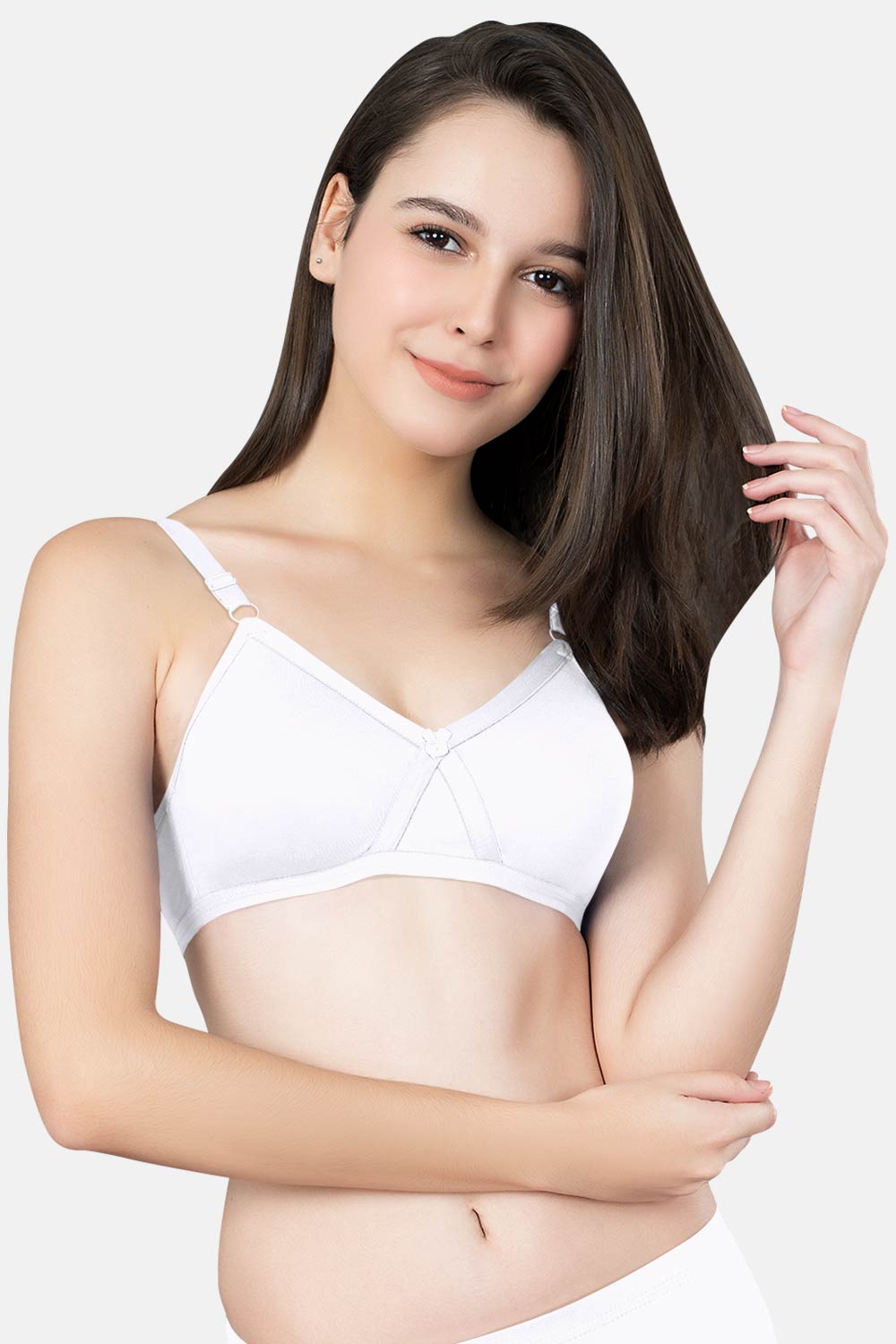 Intimacy High Coverage Non-Wired Non-Padded Everyday T-Shirt Bra-White