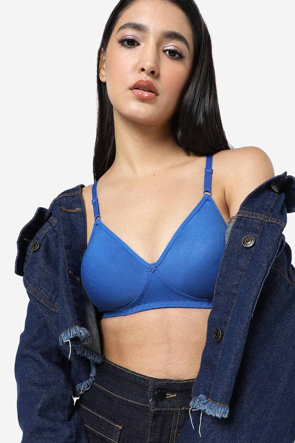 Naidu Hall Medium Coverage T-Shirt Bra - Blue