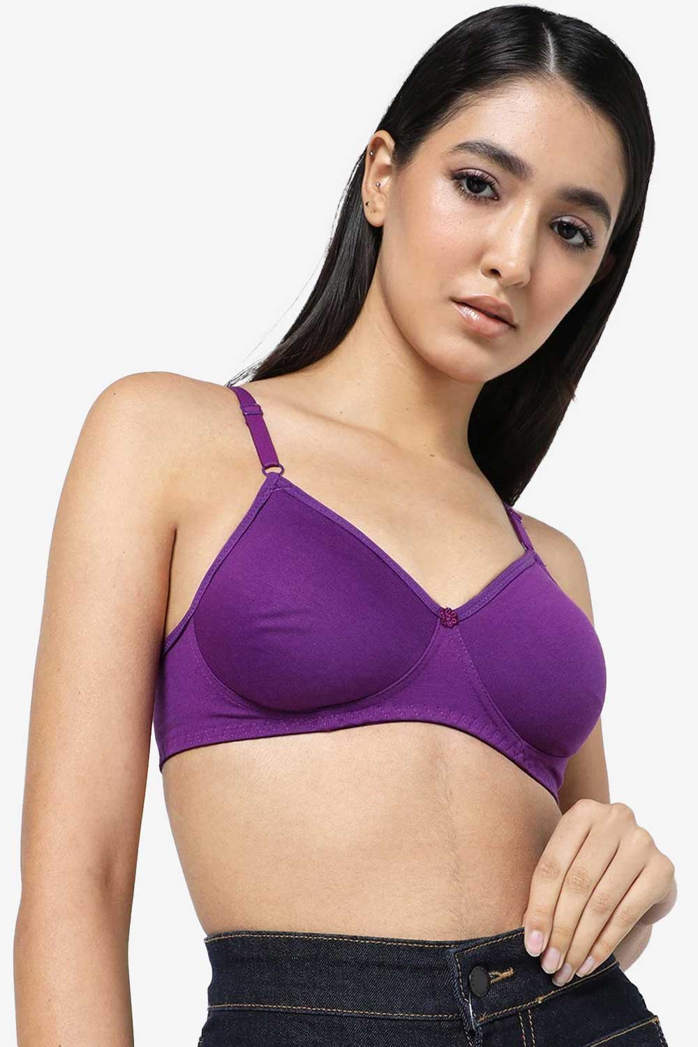 Naidu Hall Medium Coverage T-Shirt Bra - Purple