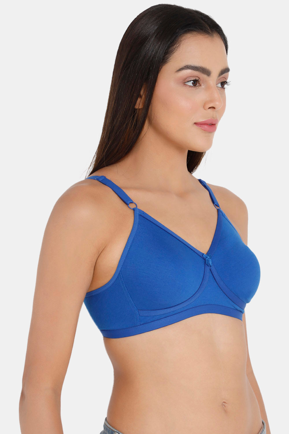 Naidu Hall High Coverage Non-Padded Non-Wired T-Shirt Bra- Dark Blue