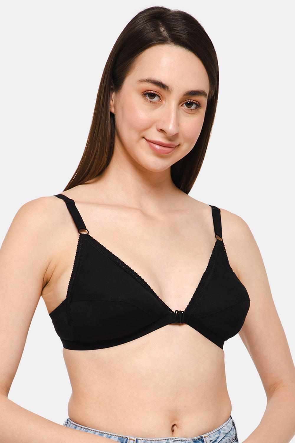Naidu Hall Non-Padded Non-Wired Front Open Saree Bra