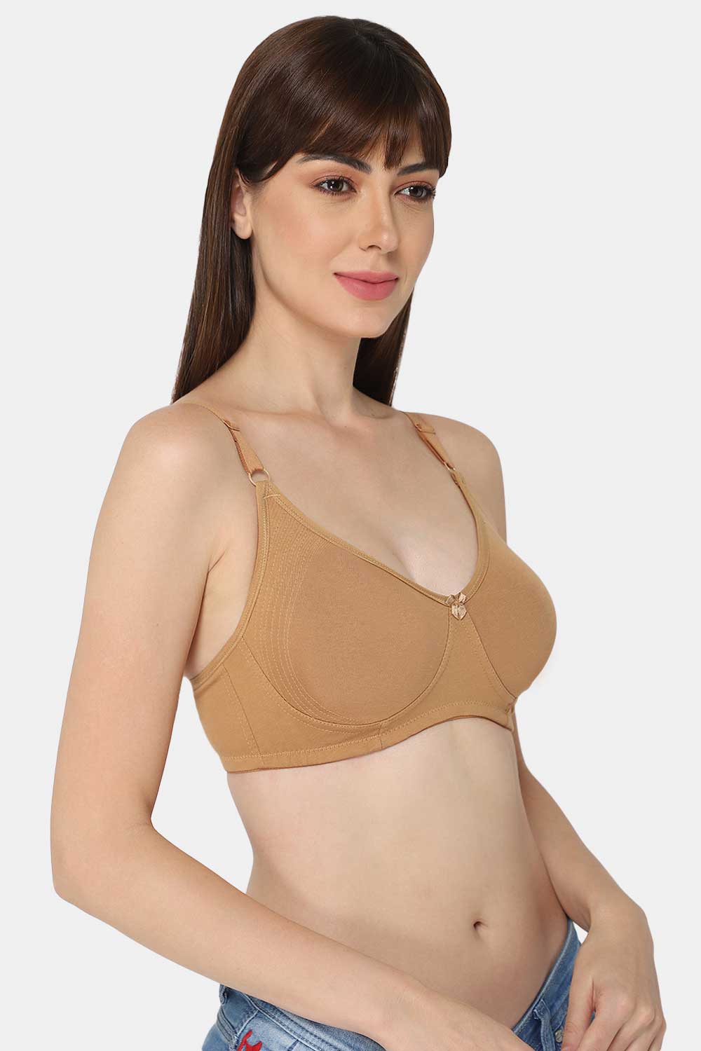 Buy Naidu Hall Intimacy Lingerie Women's Polyester Non-Padded, Non-Wired, Full  Coverage, Molded, with Hidden Side Shaper Regular Bra, 1 Piece