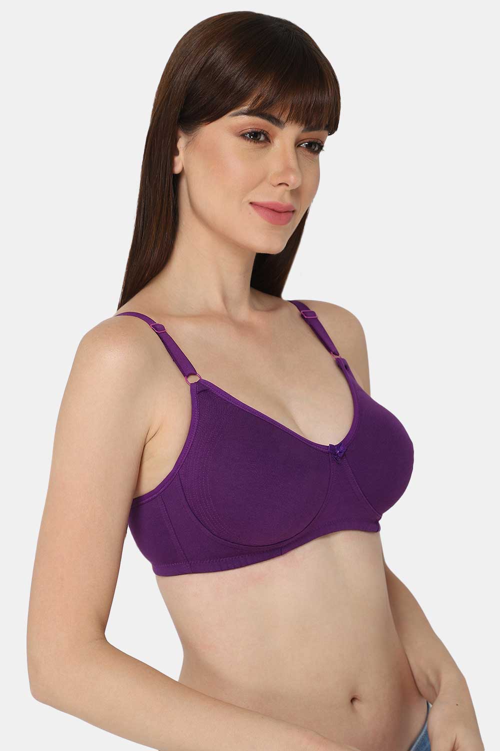 Buy Amante Padded Wired Full Coverage T-shirt Bra - Purple at Rs