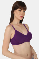 High Coverage Intimacy T-shirt Saree Bra- Purple