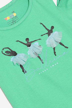 The Young Future Girls T-shirt - Green - SC05