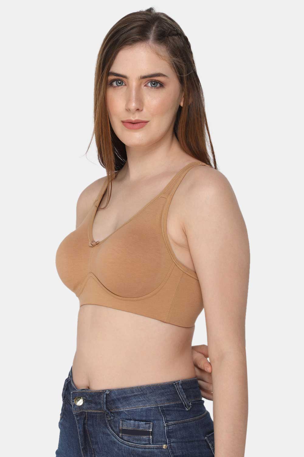 Intimacy Full Coverage Non-Padded Non-Wired Back Closure T-Shirt Bra - Skin