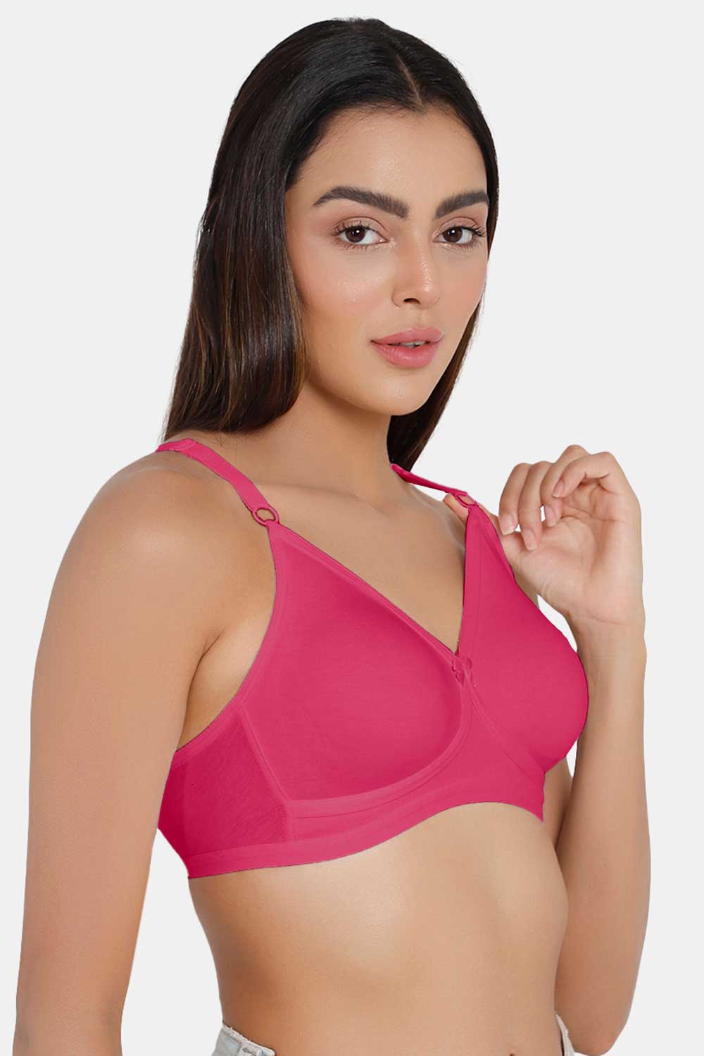 Naidu Hall High Coverage Non-Wired T-Shirt Bra- Pink