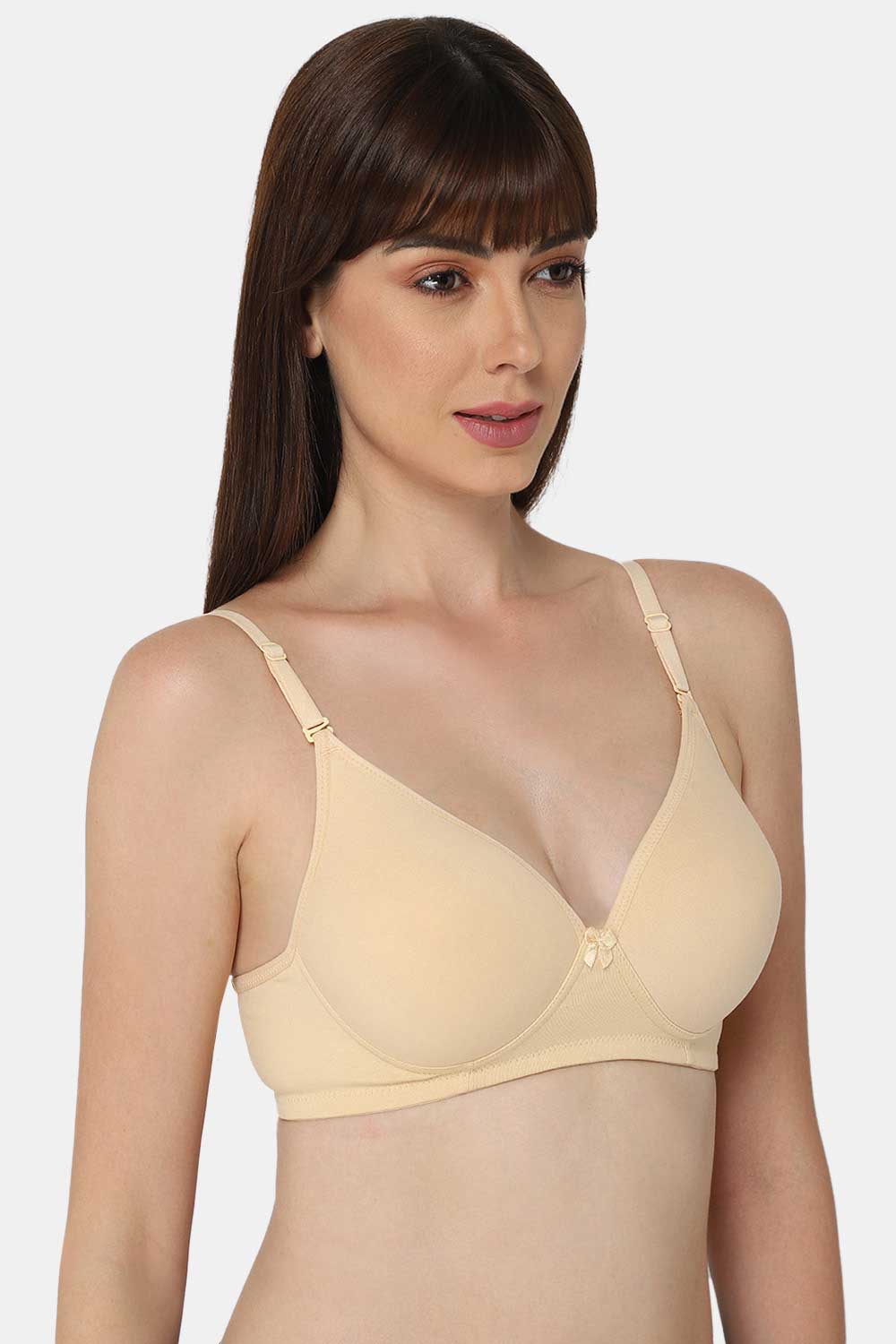 Intimacy Non-Wired Thin & Adjustable T-Shirt Padded Bra- Skin