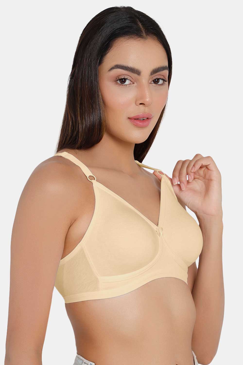 Naidu Hall High Coverage Non-Wired T-Shirt Bra- Beige